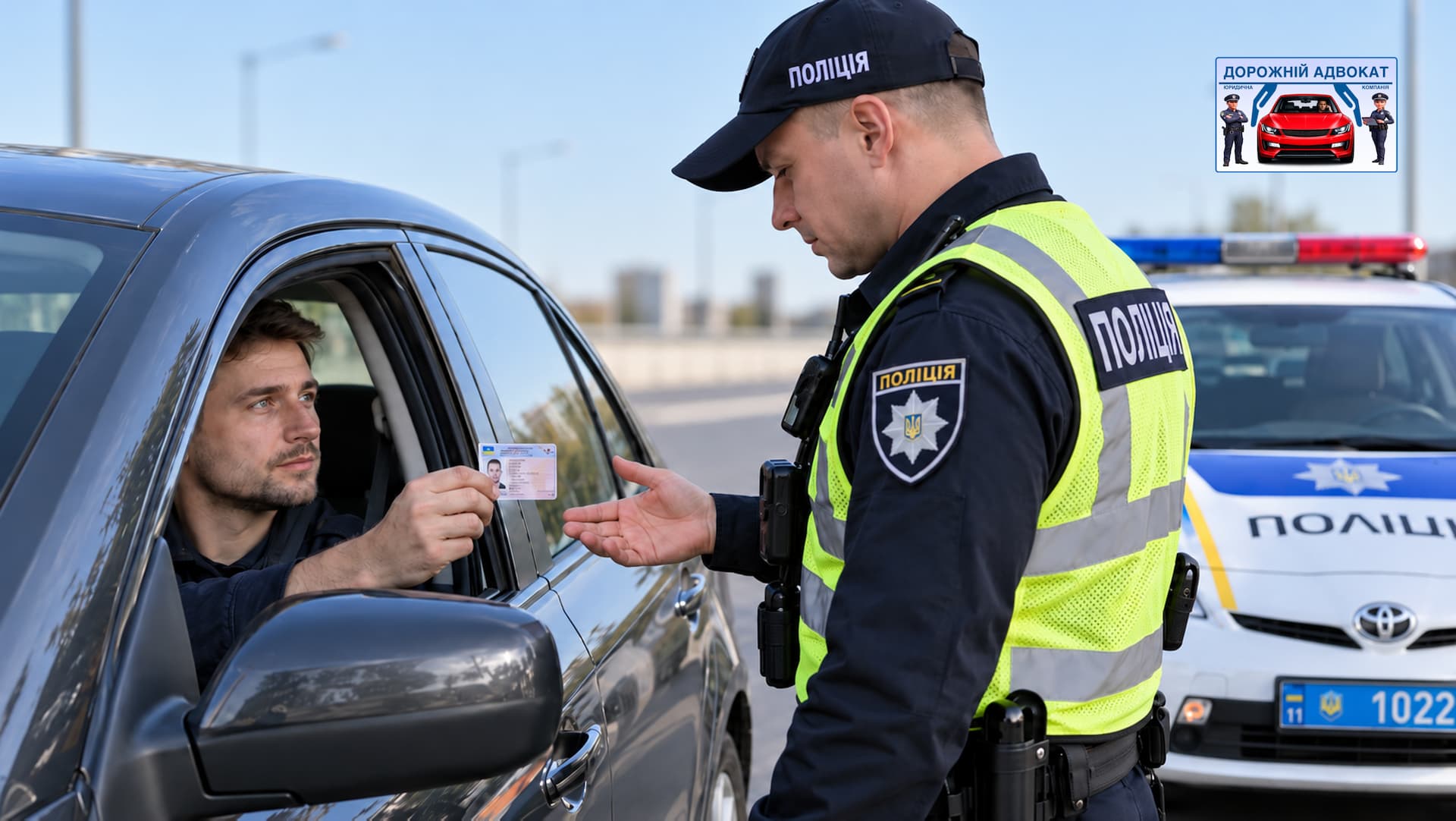 Адвокат про передачу посвідчення водія поліцейському в руки