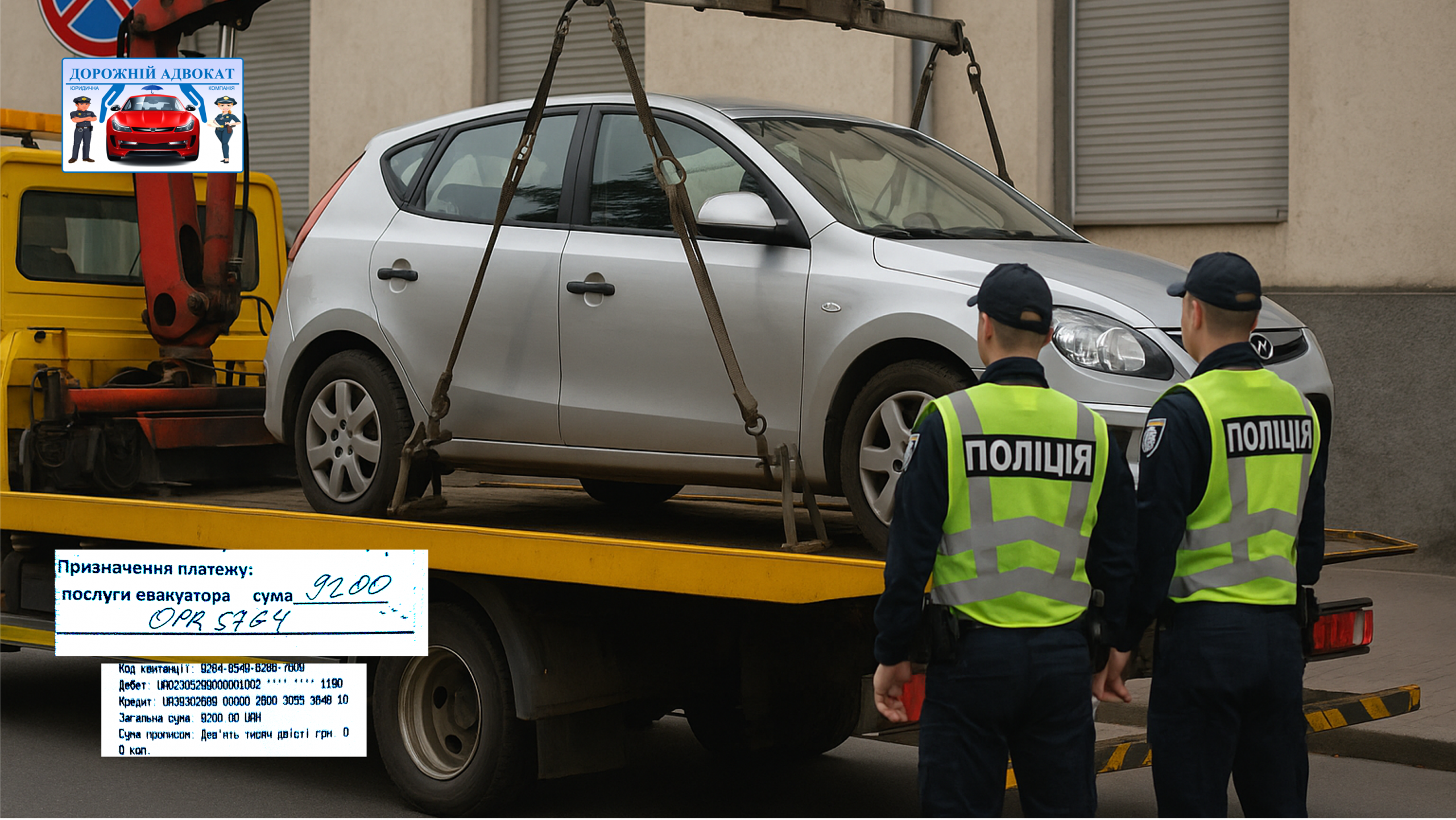 Адвокат про вартість евакуації автомобіля