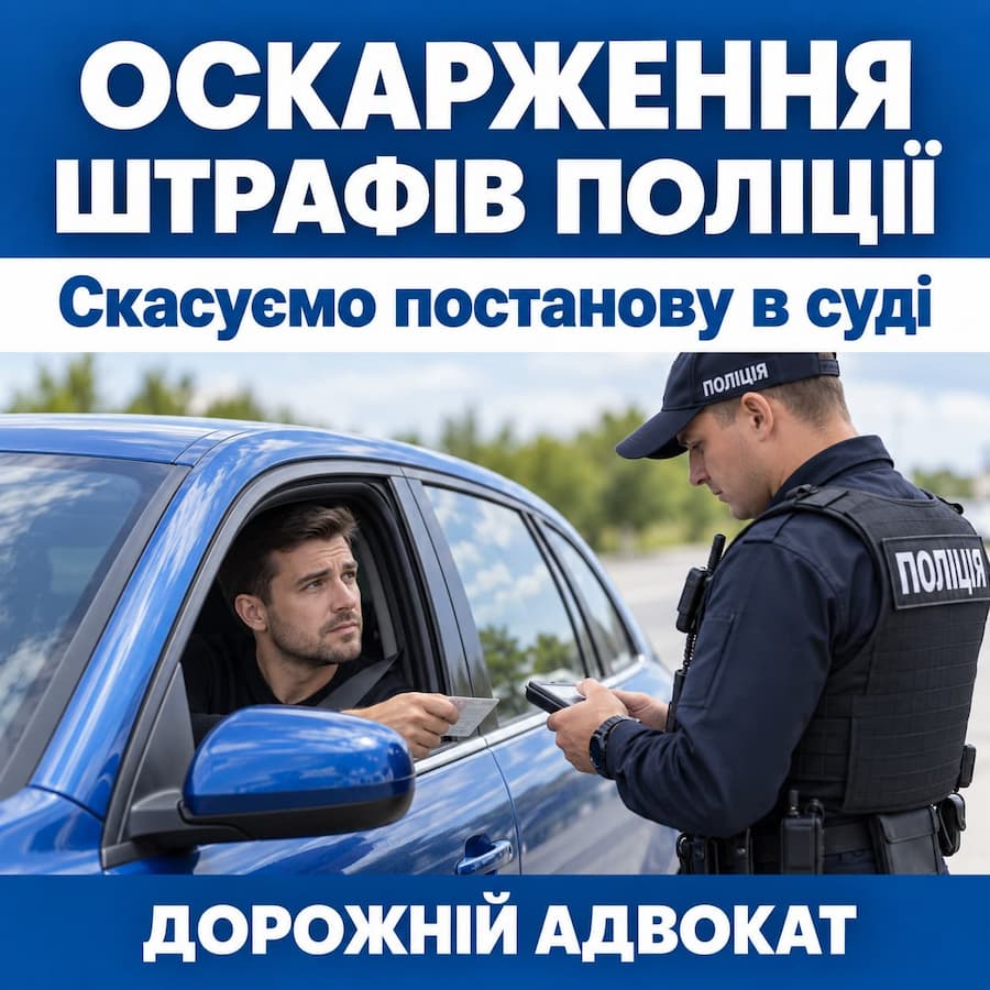 Оскарження штрафів поліції ПДР