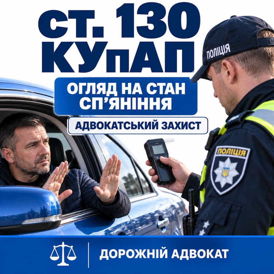 Огляд на стан сп'яніння адвокат захист