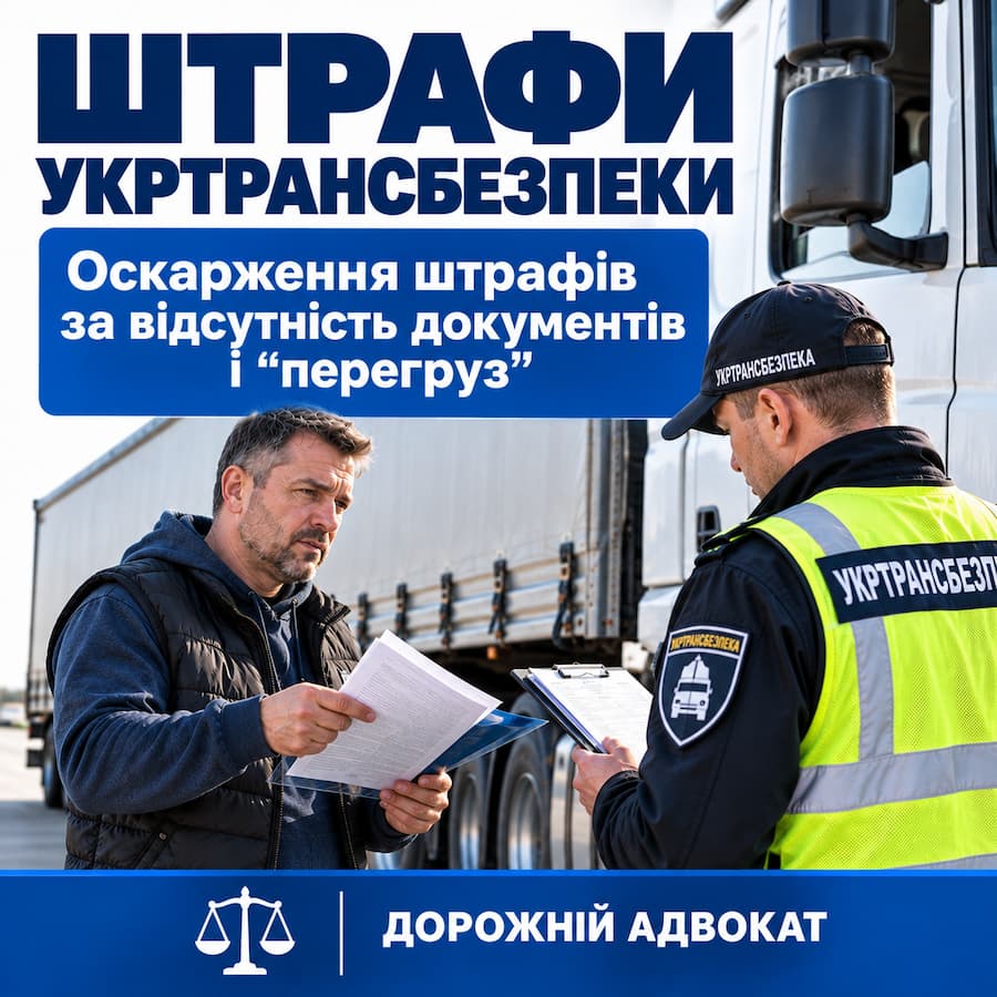 Оскарження штрафів Укртрансбезпеки